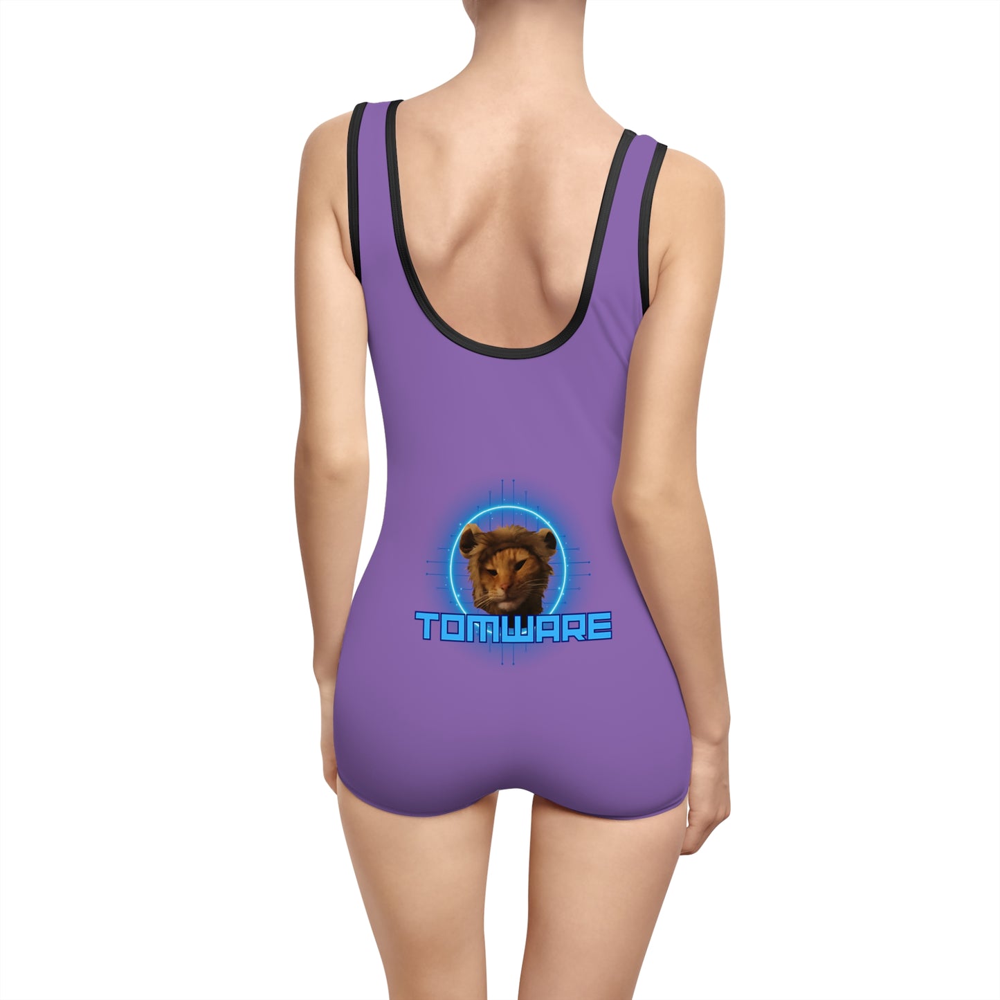 Purple Women's Vintage Swimsuit (AOP)