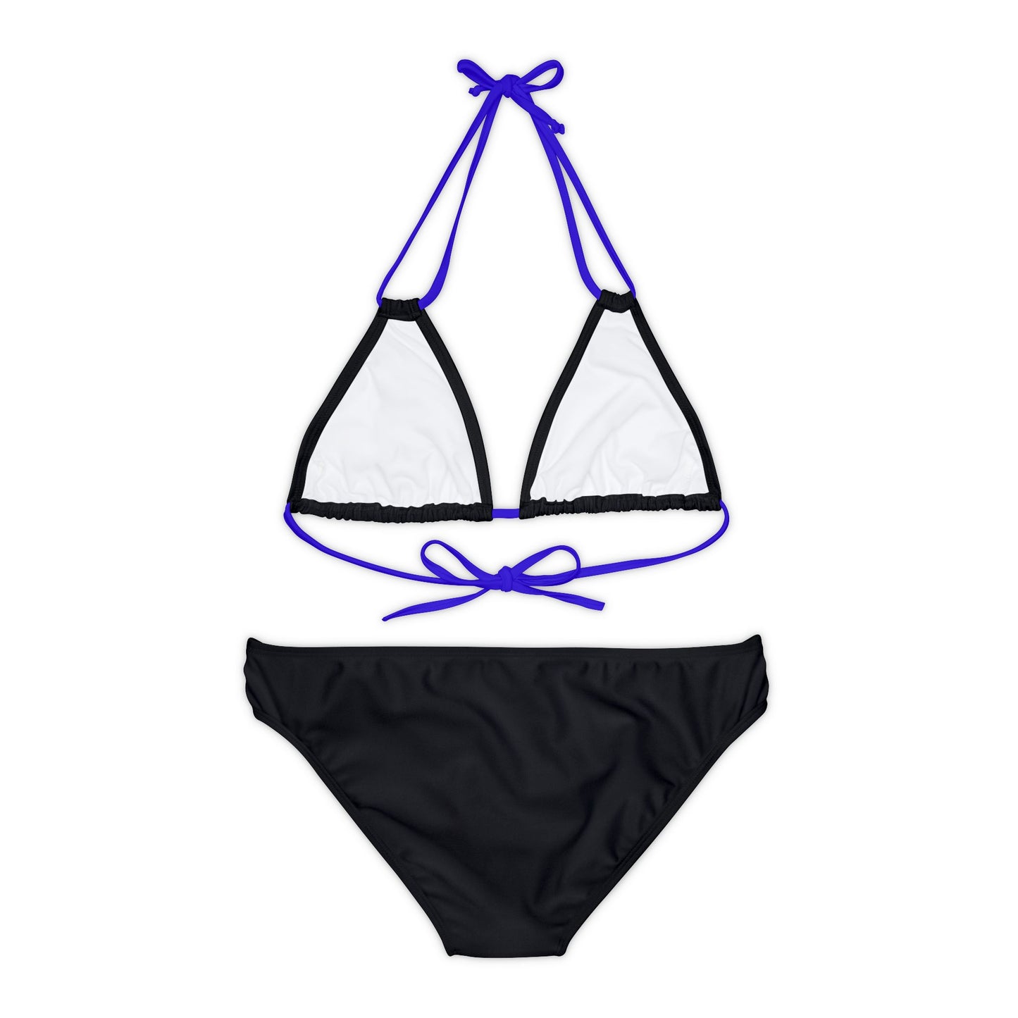 Black Strappy Bikini Set (AOP)