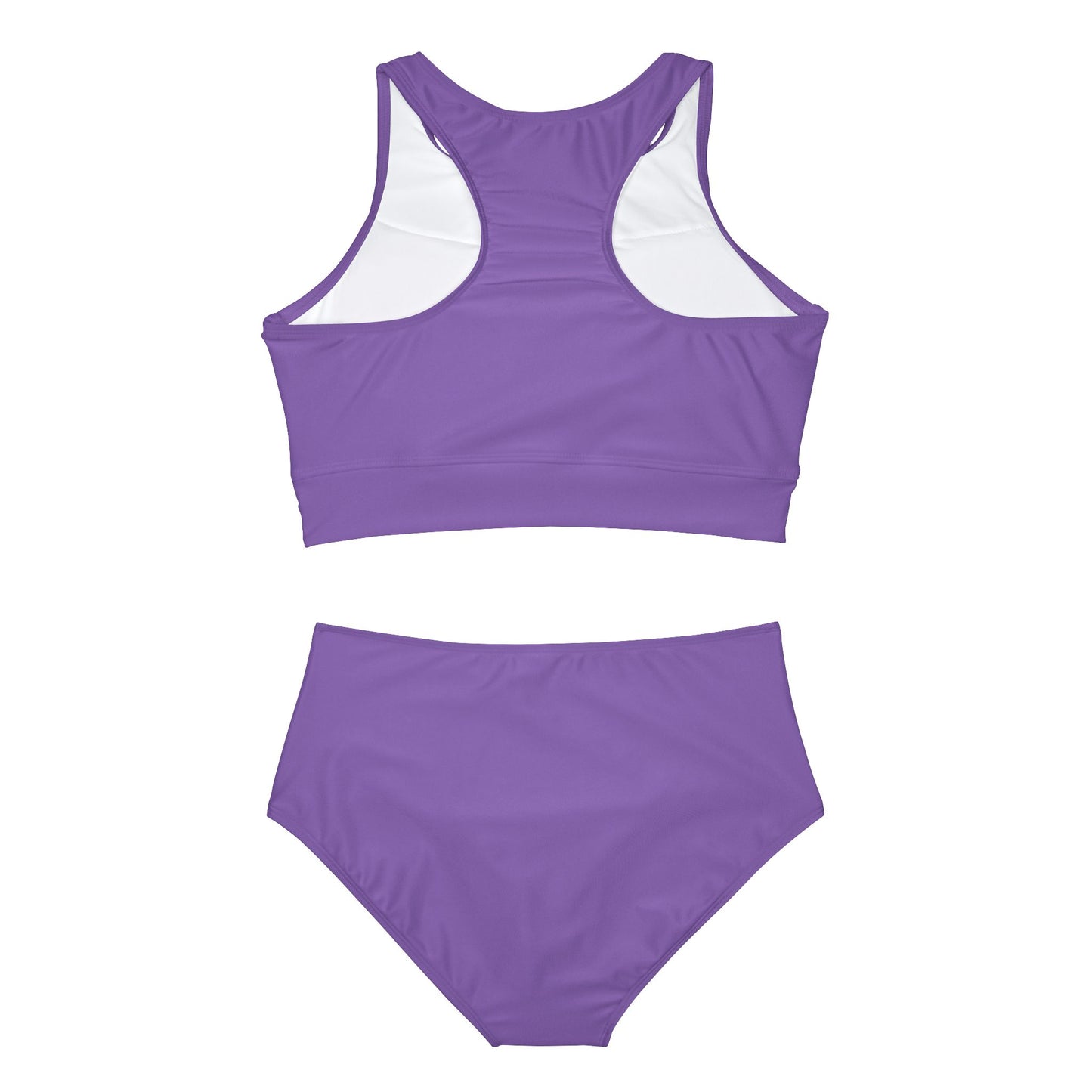 Purple Sporty Bikini Set (AOP)