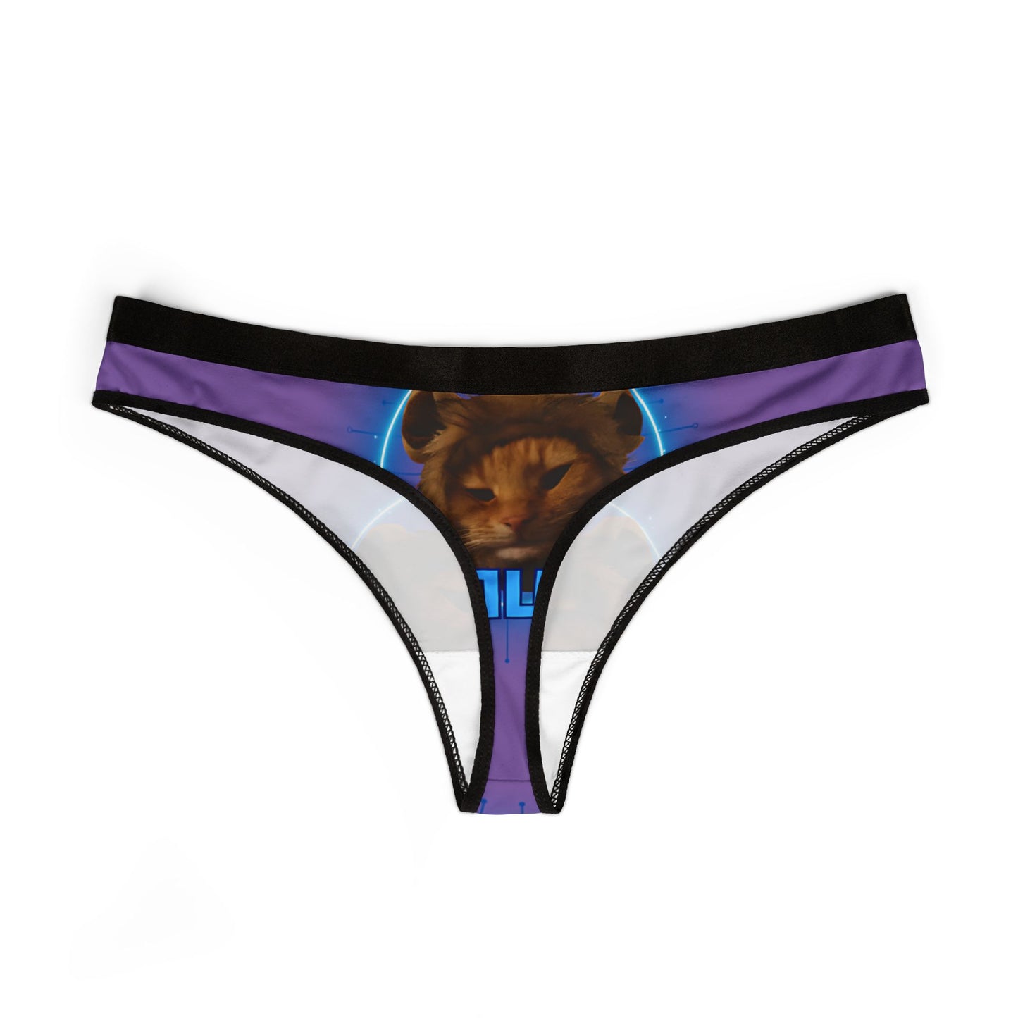 Purple Women's Thongs (AOP)