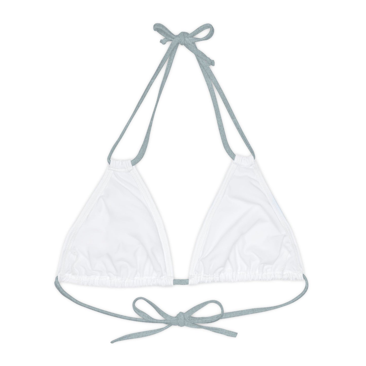 Strappy Triangle Bikini Top (AOP)