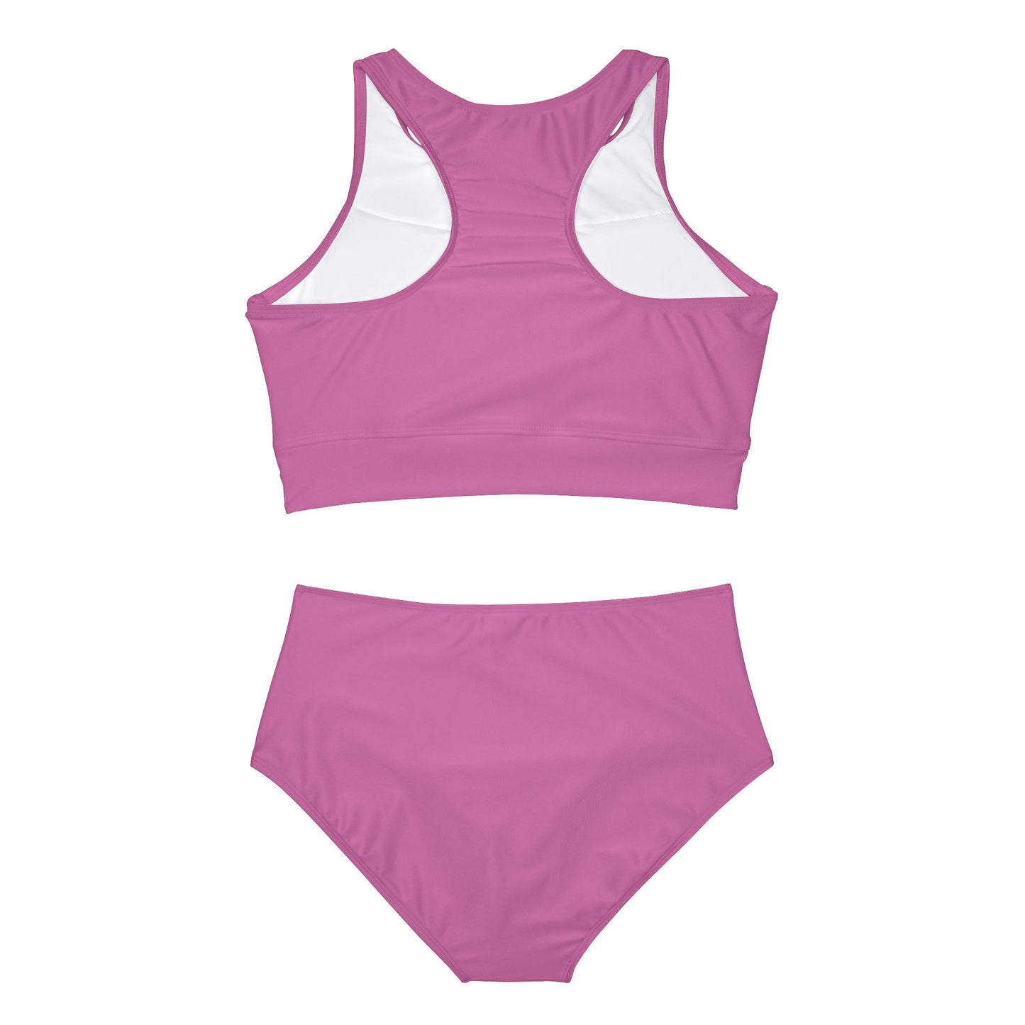 Pink Sporty Bikini Set (AOP)