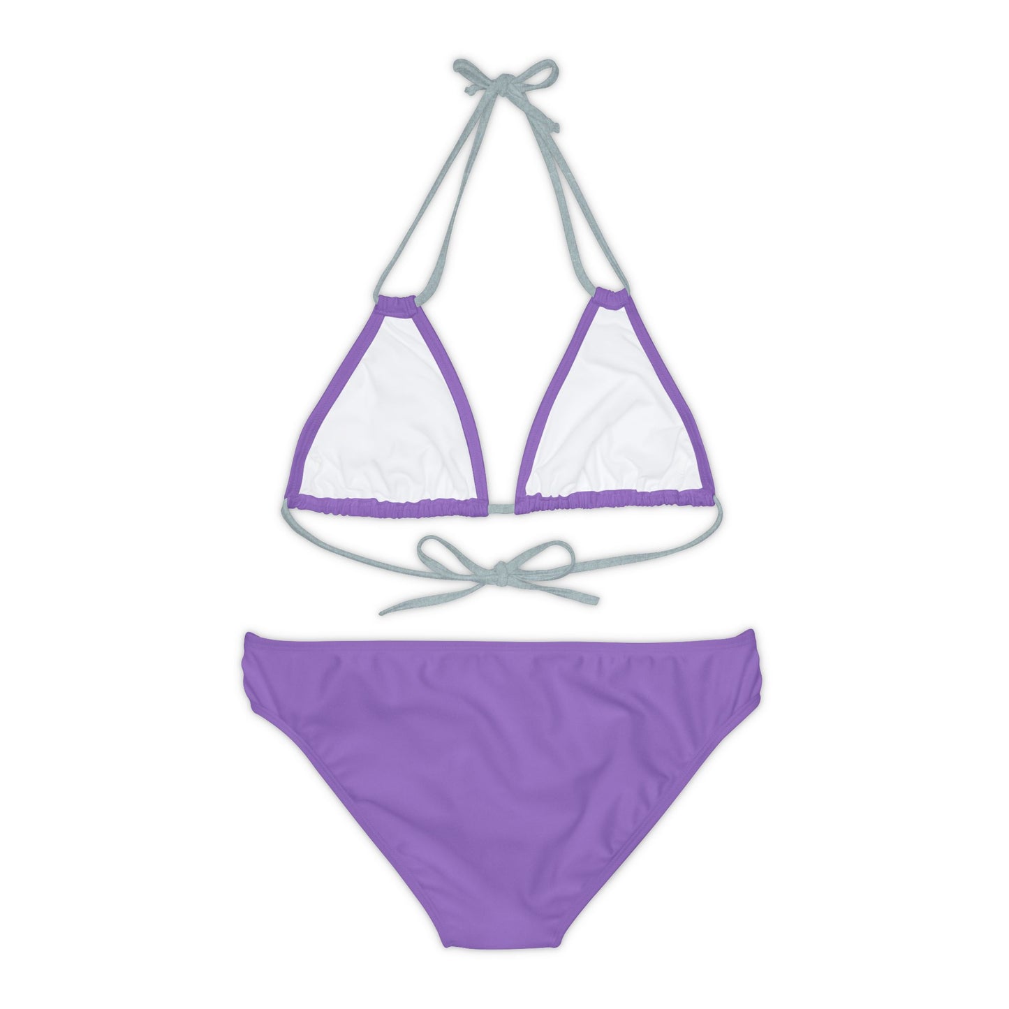 Purple Strappy Bikini Set (AOP)