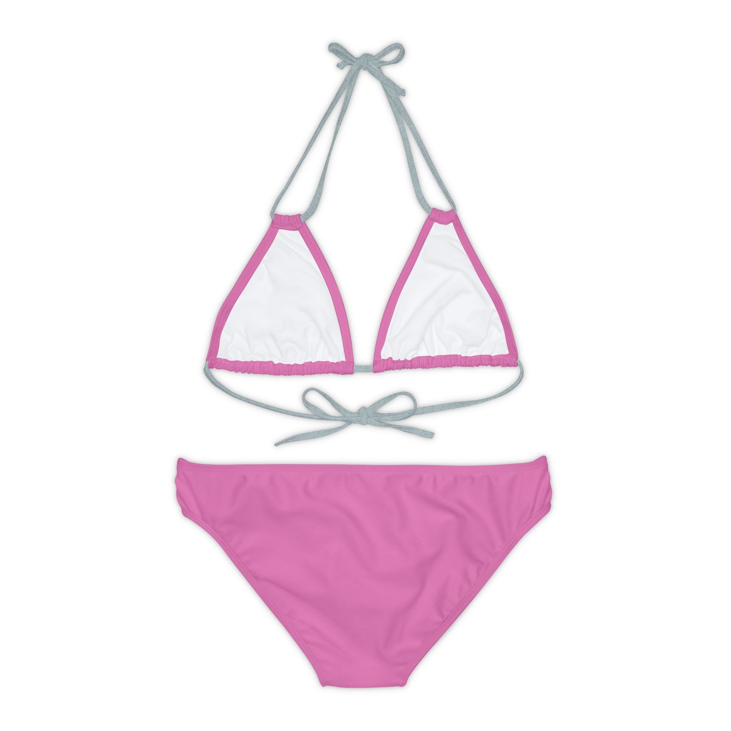 Pink Strappy Bikini Set (AOP)