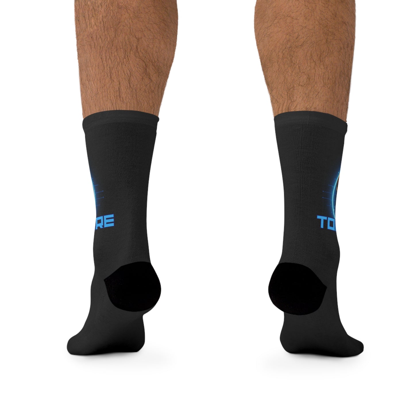 Black Recycled Poly Socks