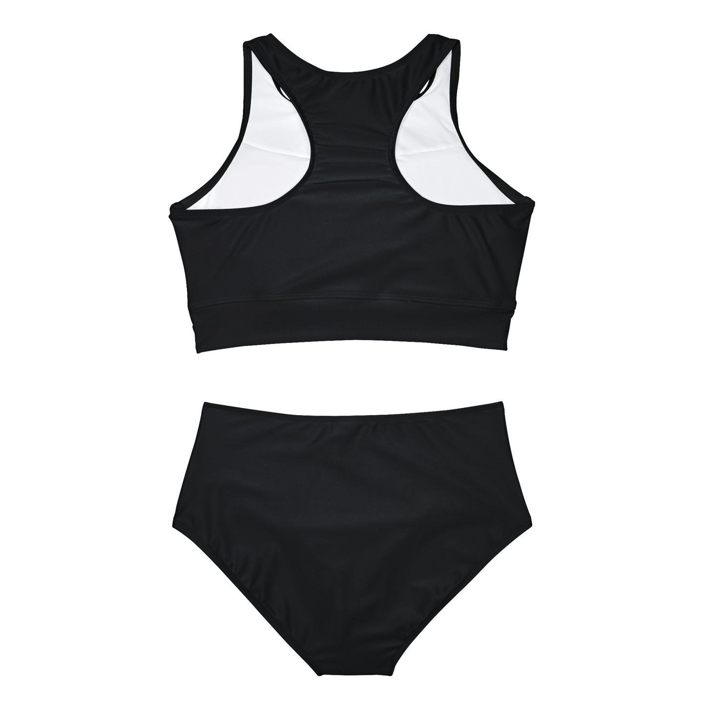 Black Sporty Bikini Set (AOP)