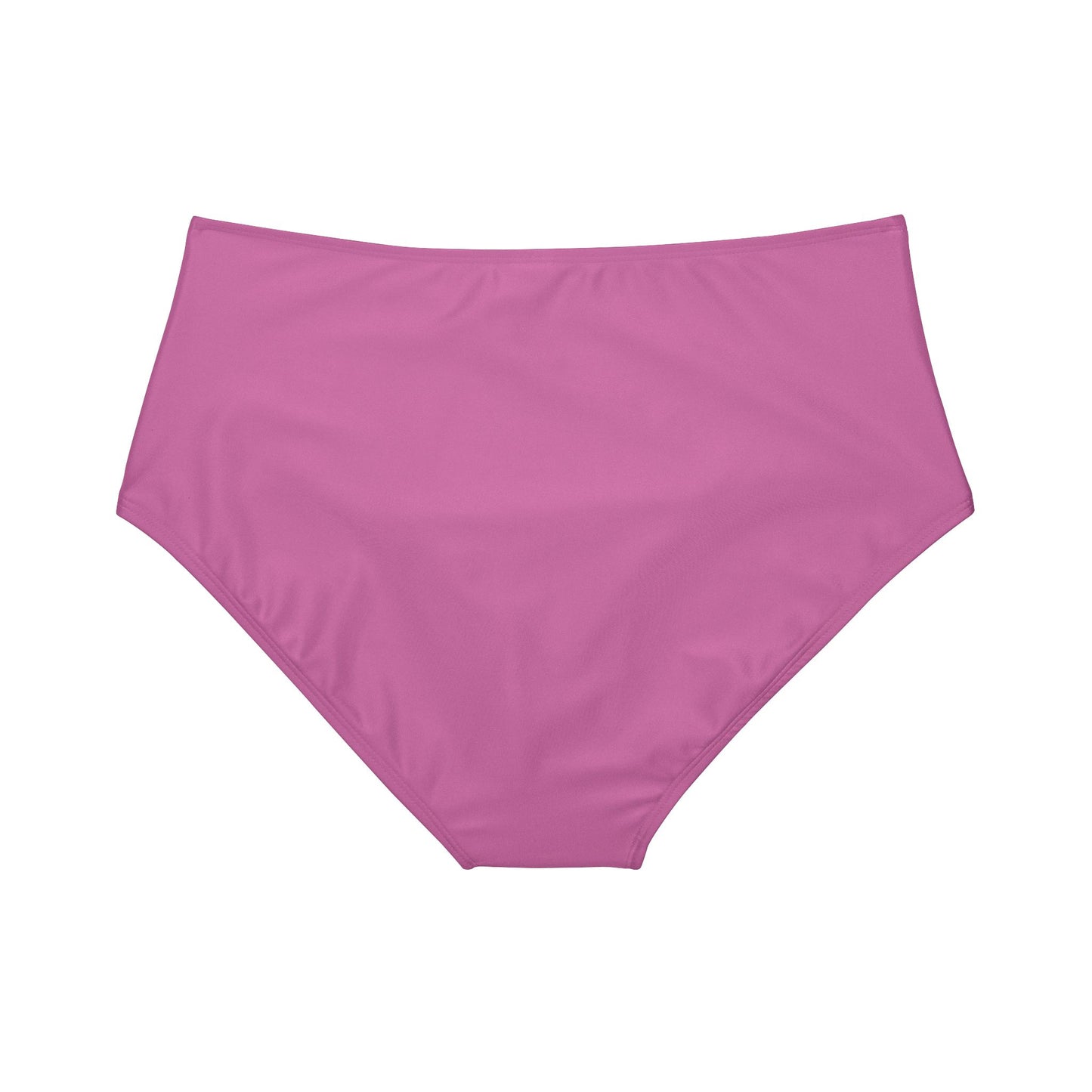 Pink High-Waist Hipster Bikini Bottom (AOP)